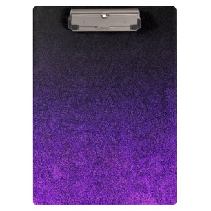 Fallende Lila und schwarze Glitzer-Gradient Klemmbrett