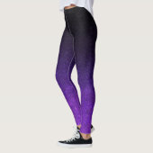 Fallende Lila und schwarze Glitzer Gradient Leggings (Links)