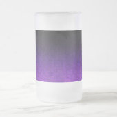 Fallende Lila und schwarze Glitzer-Gradient Mattglas Bierglas (Mittel)