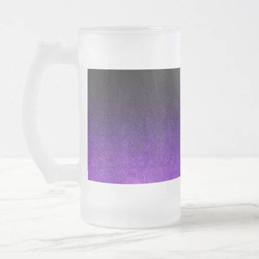 Fallende Lila und schwarze Glitzer-Gradient Mattglas Bierglas (Links)