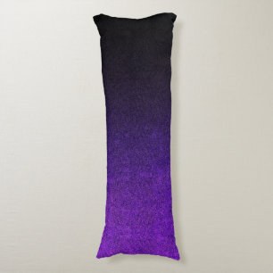 Fallende Lila und schwarze Glitzer-Gradient Seitenschläferkissen
