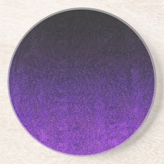 Fallende Lila und schwarze Glitzer-Gradient Untersetzer (Vorne)