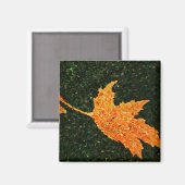 Fallende Ölgemälde aus Blättern Magnet (Vorderseite/Rückseite)