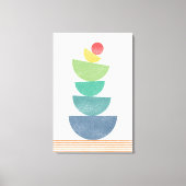 Fallende Orange abstrakt Mitte des Jahrhunderts Leinwanddruck (Vorderseite)