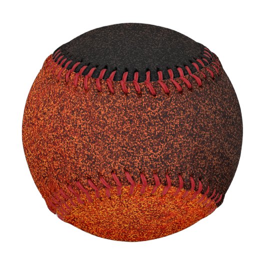 Fallende Orange- und Schwarz-Glitzer-Gradient Baseball (Vorderseite)
