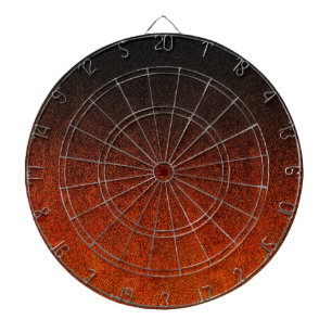 Fallende Orange- und Schwarz-Glitzer-Gradient Dartscheibe