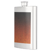 Fallende Orange- und Schwarz-Glitzer-Gradient Flachmann (Links)