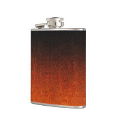 Fallende Orange- und Schwarz-Glitzer-Gradient Flachmann (Links)