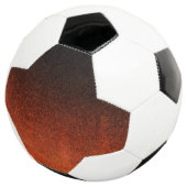 Fallende Orange- und Schwarz-Glitzer-Gradient Fußball (Dreiviertel)