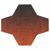 Fallende Orange- und Schwarz-Glitzer-Gradient Fußball (Flach)