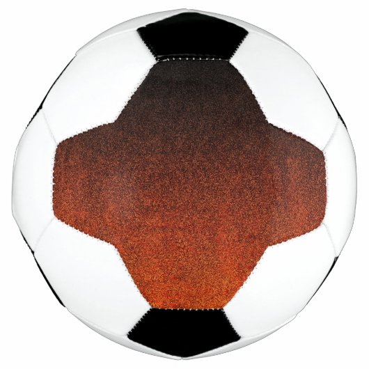 Fallende Orange- und Schwarz-Glitzer-Gradient Fußball (Vorderseite)