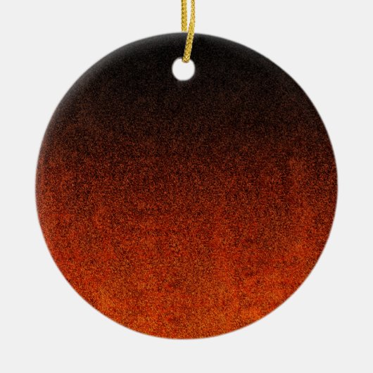 Fallende Orange- und Schwarz-Glitzer-Gradient Keramikornament (Vorne)