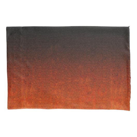 Fallende Orange- und Schwarz-Glitzer-Gradient Kissenbezug (Vorderseite)