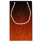 Fallende Orange- und Schwarz-Glitzer-Gradient Kleine Geschenktüte (Rückseite)