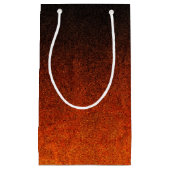 Fallende Orange- und Schwarz-Glitzer-Gradient Kleine Geschenktüte (Vorderseite)