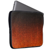 Fallende Orange- und Schwarz-Glitzer-Gradient Laptopschutzhülle (Vorne Rechts)