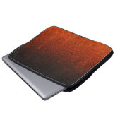 Fallende Orange- und Schwarz-Glitzer-Gradient Laptopschutzhülle (Vorne Knopf)