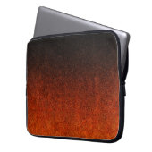 Fallende Orange- und Schwarz-Glitzer-Gradient Laptopschutzhülle (Vorderseite Links)