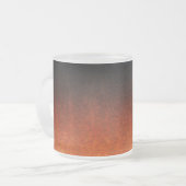 Fallende Orange- und Schwarz-Glitzer-Gradient Mattglastasse (Vorderseite Links)