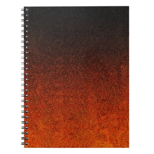 Fallende Orange- und Schwarz-Glitzer-Gradient Notizblock (Vorderseite)