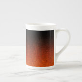 Fallende Orange- und Schwarz-Glitzer-Gradient Porzellantasse (Rechts)