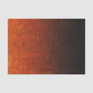 Fallende Orange- und Schwarz-Glitzer-Gradient Seidenpapier