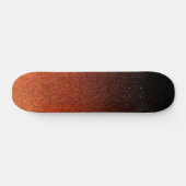 Fallende Orange- und Schwarz-Glitzer-Gradient Skateboard (Horizontal)