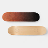 Fallende Orange- und Schwarz-Glitzer-Gradient Skateboard (Horizontal)