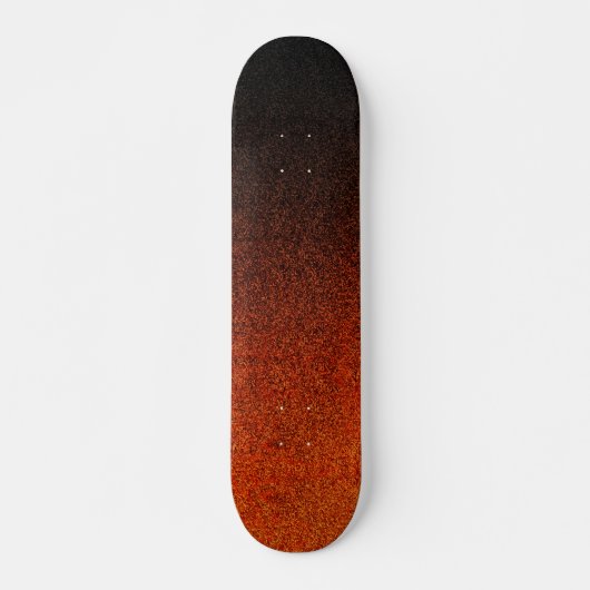 Fallende Orange- und Schwarz-Glitzer-Gradient Skateboard (Vorne)