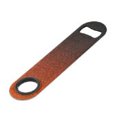 Fallende Orange- und Schwarz-Glitzer-Gradient Speed Flaschenöffner (Rückseite Schrägansicht)