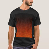 Fallende Orange- und Schwarz-Glitzer-Gradient T-Shirt (Vorderseite)