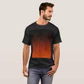 Fallende Orange- und Schwarz-Glitzer-Gradient T-Shirt (Vorne ganz)