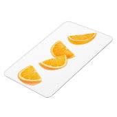 Fallende orangefarbene Teile Magnet (Linke Seite)