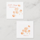 Fallende Petalen Quadratische Visitenkarte (Vorne/Hinten)