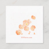 Fallende Petalen Quadratische Visitenkarte (Rückseite)