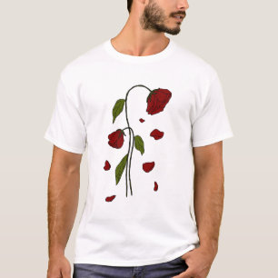 Fallende Petals - ästhetische dunkelgotische Rose  T-Shirt