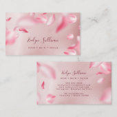 Fallende Petals Rose Gold Foil Visitenkarte (Vorne/Hinten)