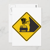 Fallende Piano Zone Highway-Zeichen Postkarte (Vorne/Hinten)