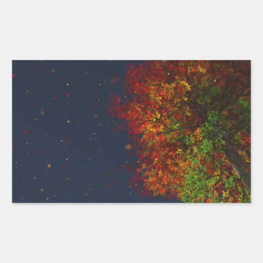 Fallende Regenbogenkleber Rechteckiger Aufkleber (Vorderseite)