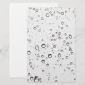 Fallende Regentropfen Briefpapier (Vorne/Hinten)