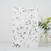 Fallende Regentropfen Briefpapier (Stehend Vorderseite)