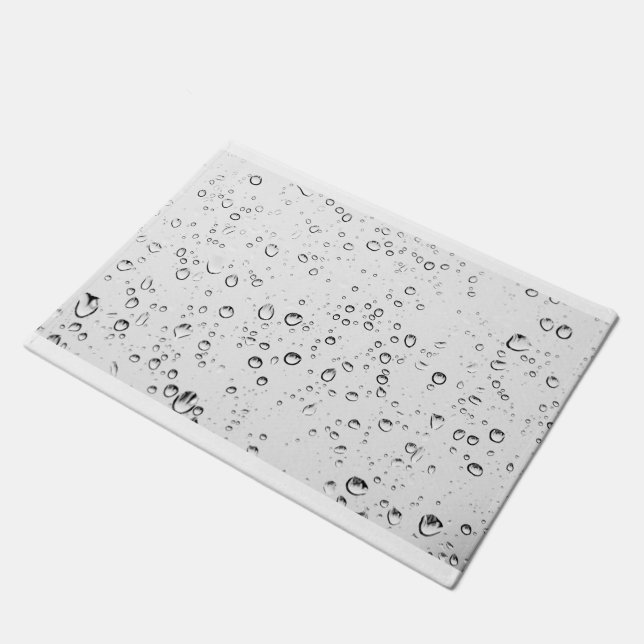 Fallende Regentropfen Fußmatte (Schrägansicht)