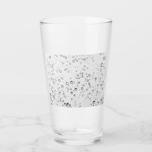 Fallende Regentropfen Glas (Vorderseite)