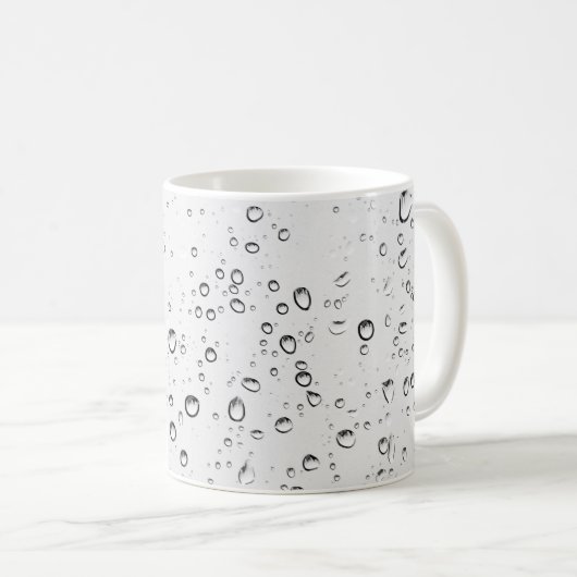 Fallende Regentropfen Kaffeetasse (VorderseiteRechts)