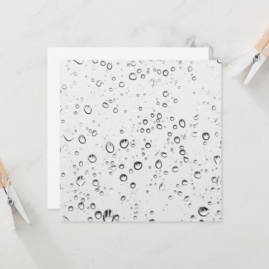 Fallende Regentropfen Karte (Vorderseite/Rückseite Beispiel)