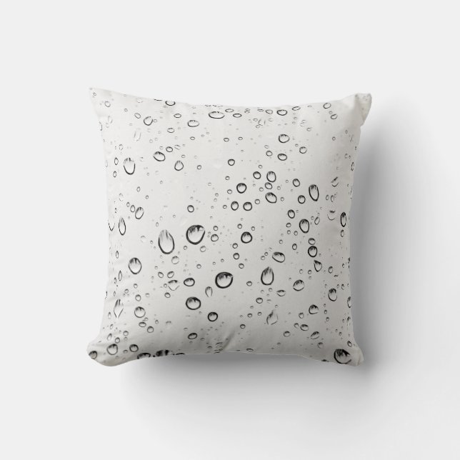 Fallende Regentropfen Kissen (Vorderseite)