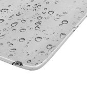 Fallende Regentropfen Schneidebrett (Ecke)