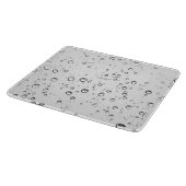 Fallende Regentropfen Schneidebrett (Ecke)