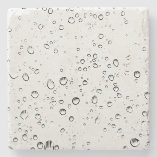 Fallende Regentropfen Steinuntersetzer (Vorderseite)