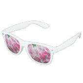 Fallende rosa Blumenblüten Partybrille (Schrägansicht)